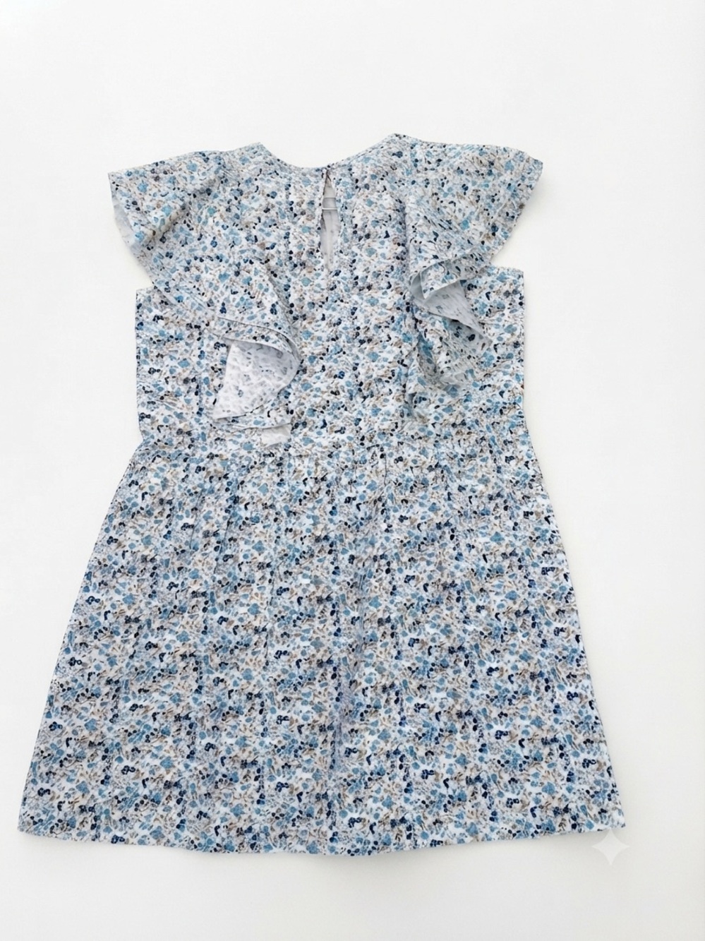 Influence Blue Floral Ruffle Mini Dress - Picture 4 of 8